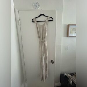 open back linen jumpsuit | size medium